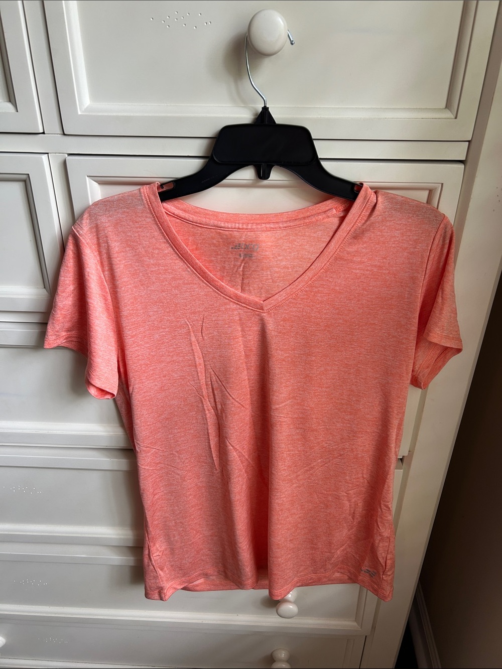 Women's V-Neck Tee - Coral Pink